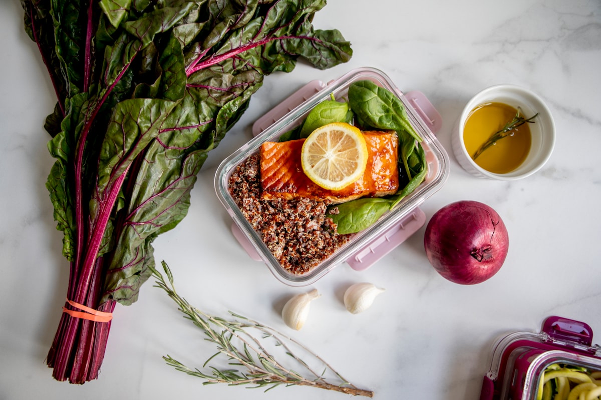 Balanced meal planning with fresh ingredients